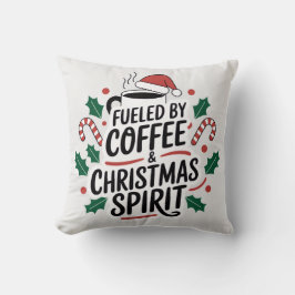 Bränd av kaffe- och julstämning kudde