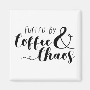 Bränd av kaffe och kaos magnet