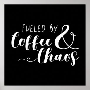 Bränd av kaffe och kaos poster