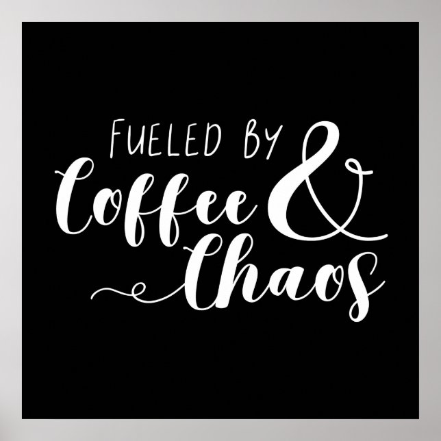 Bränd av kaffe och kaos poster (Framsidan)