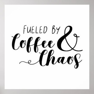 Bränd av kaffe och kaos poster