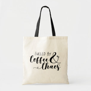 Bränd av kaffe och kaos tygkasse