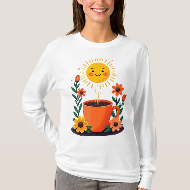 Bränd av kaffe och position t shirt (Framsida)