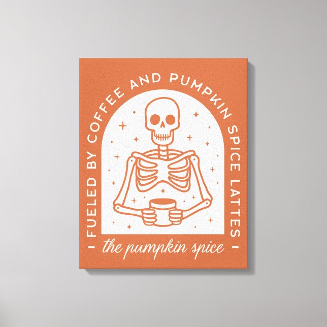 Bränd av kaffe och pumpkin Spice Lattes Canvastryck (Framsida)