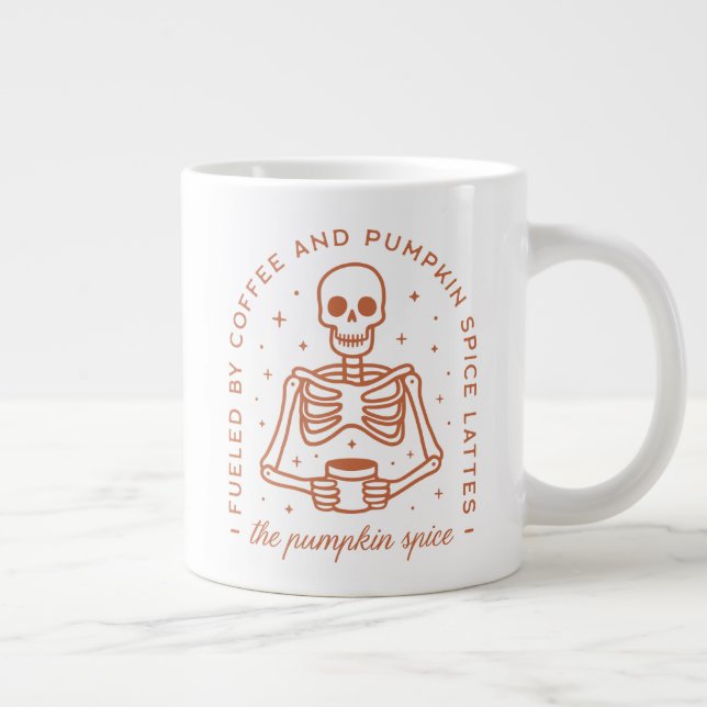 Bränd av kaffe och pumpkin Spice Lattes Jumbo Mugg (Höger)