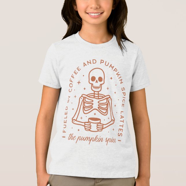 Bränd av kaffe och pumpkin Spice Lattes T Shirt (Framsida)