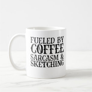 Bränd av kaffe, Sarcasm och skal Kaffemugg