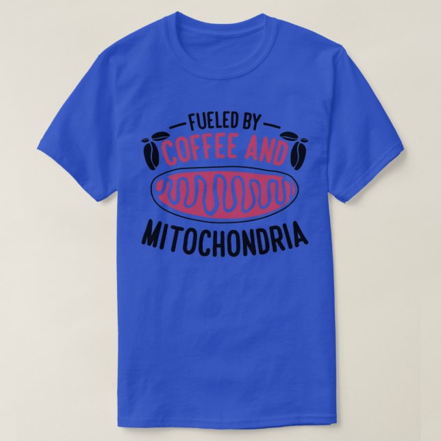Bränd av kaffelärare och Mitochondria biologilärar T Shirt (Design framsida)
