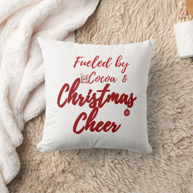 Bränd av kakao- och julCheer - Mysigt Helgdag Kudde (Filt)