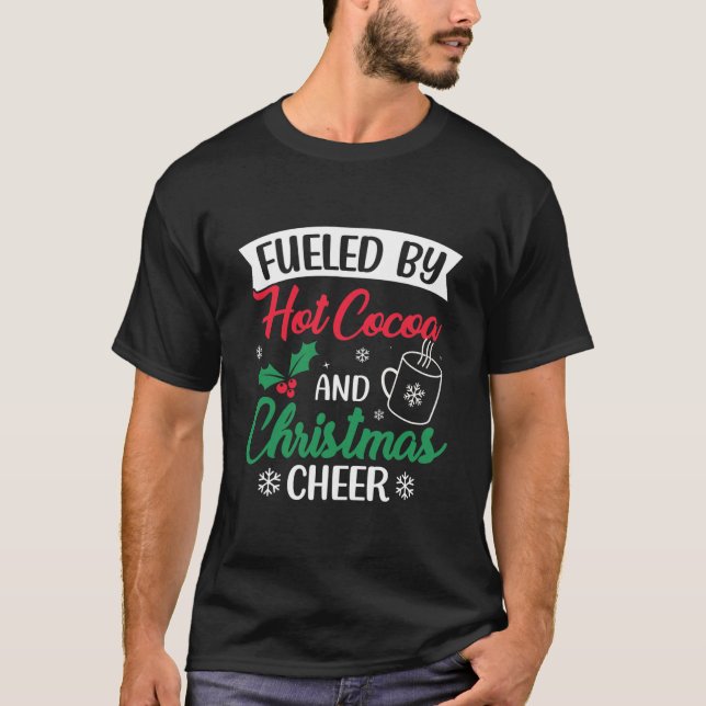 Bränd av kakao och julklapp - Hett T Shirt (Framsida)
