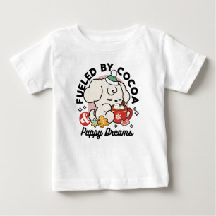 Bränd av kakao och Puppy Dreams - Cute Winter Hund T Shirt