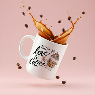 Bränd av Kärlek och kaffe Cute Latte-latte Kaffemugg