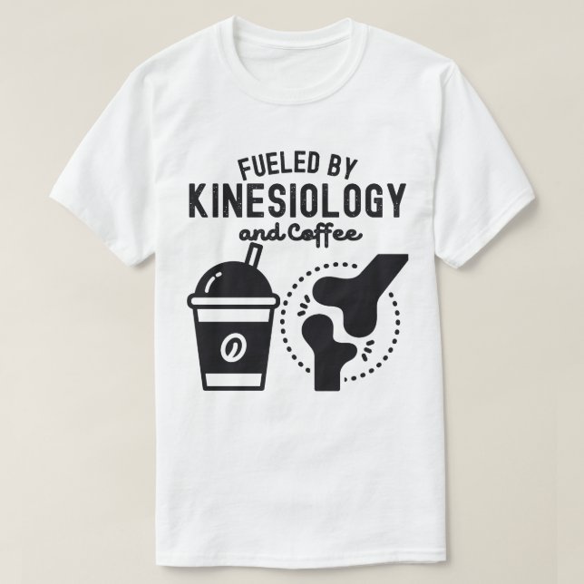 Bränd av kinesiologi och kaffe t shirt (Design framsida)