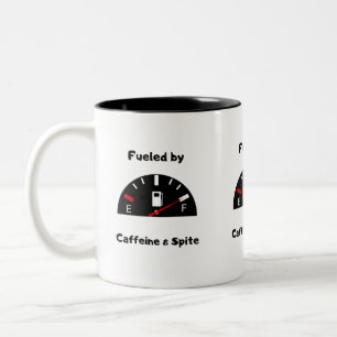Bränd av koffein och trots detta Två-Tonad mugg