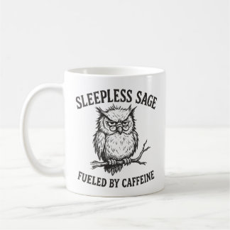 Bränd av koffeine Sleepless Sage Uggla Mugg