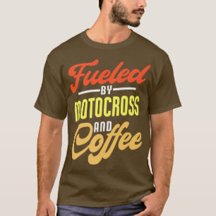Bränd av Motocross och Coffee Funny Motocross Bik T Shirt