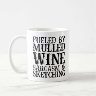 Bränd av mullad Vin Sarcasm och skal Kaffemugg