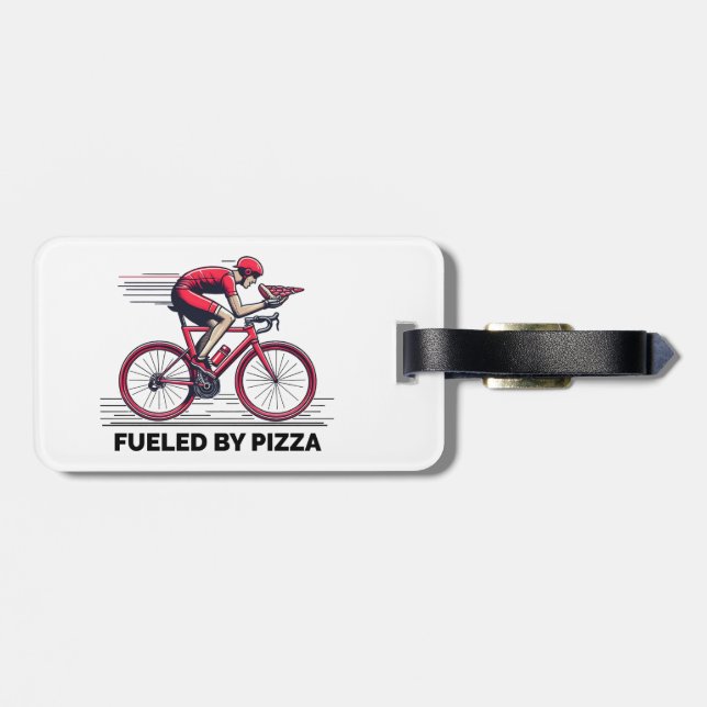 Bränd av Pizza Cyclist Bagagebricka (Baksida Vågrät)