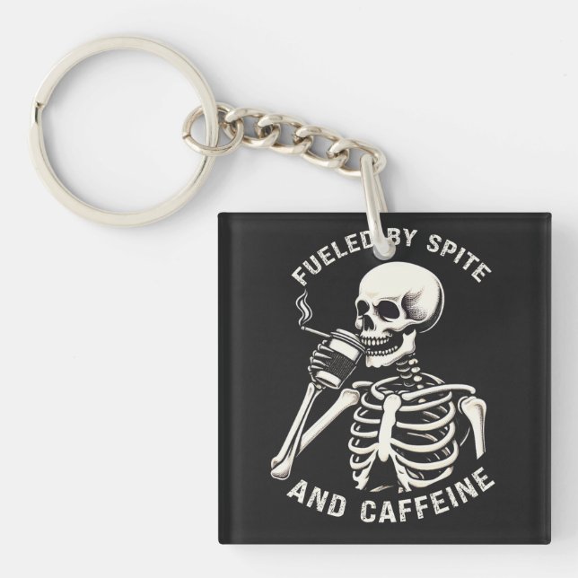 Bränd av Spite och Caffeine Skeleton Coffee Älskar (Framsidan)