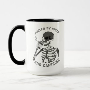 Bränd av Spite och Caffeine Skeleton Coffee Älskar Mugg