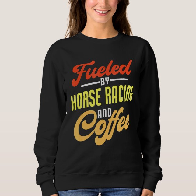 Bränd av Tävla och kaffe från häst T Shirt (Framsida)