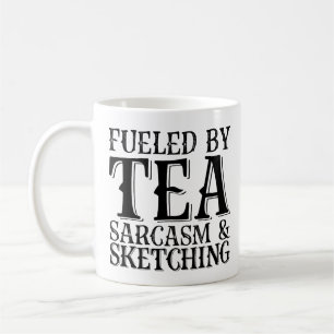 Bränd av Tea Sarcasm och skal Kaffemugg