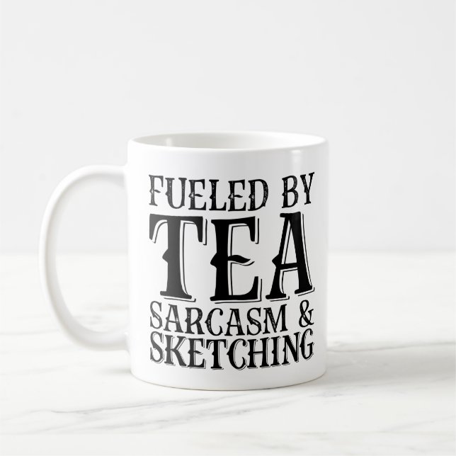 Bränd av Tea Sarcasm och skal Kaffemugg (Vänster)