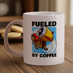 Bränd av Tecknaden för kaffefynlig flygande tortoi Jumbo Mugg