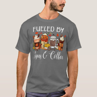 Bränd av Thanksgivingen Coffee Jesus Caffeine Älsk T Shirt