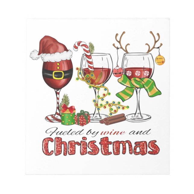 Bränd av Vin och jul Anteckningsblock (Framsida)