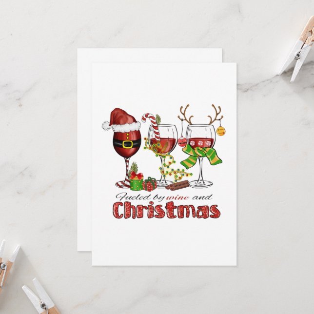 Bränd av Vin och jul Inbjudningar (Fram/Back In Situ)