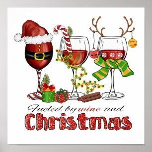 Bränd av Vin och jul Poster