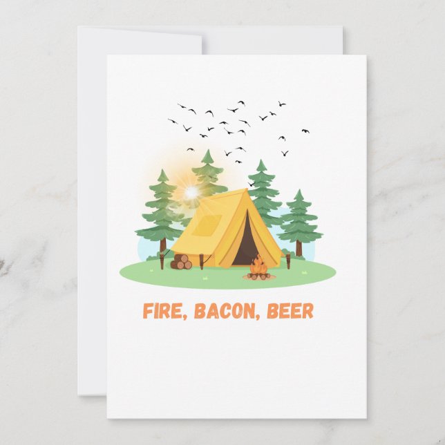 Brand. Bacon. Öl. - Kampanj Julkort (Framsida)