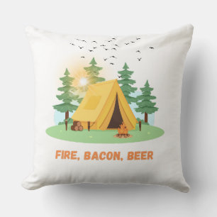 Brand. Bacon. Öl. - Kampanj Kudde