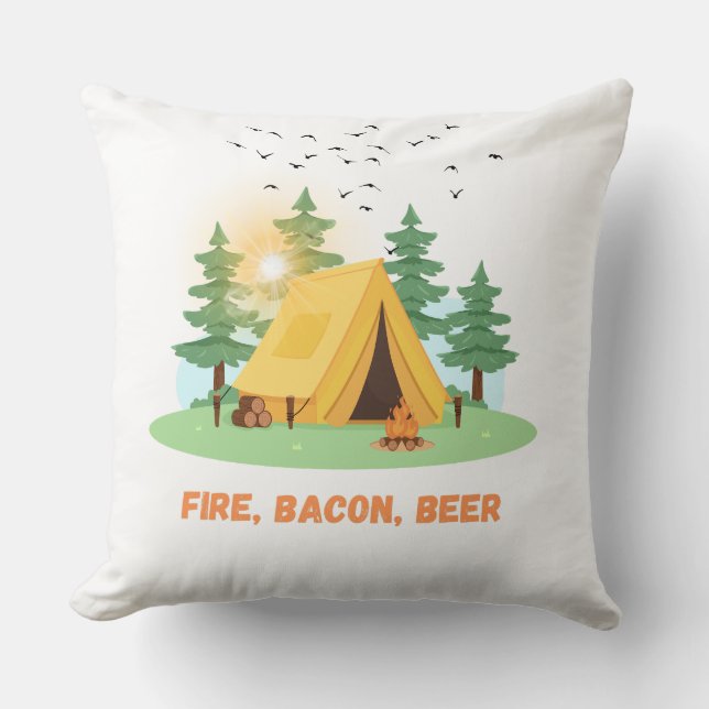 Brand. Bacon. Öl. - Kampanj Kudde (Framsida)