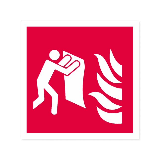 Brand Blanket Safety Sign Självfärgande Stämpel (Design)