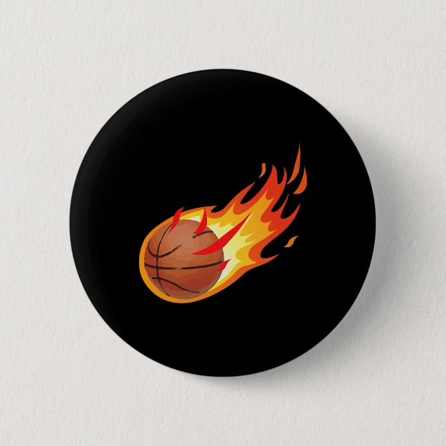Brand Boll-basketboll är brand och gör spel Knapp (Framsida)