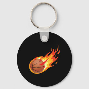 Brand Boll-basketboll är brand och gör spel Nyckelring
