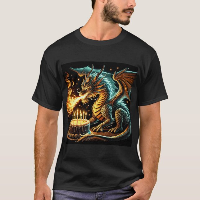 Brand Breathing Dragon Birthday Manar Tshirt T Shirt (Framsida)