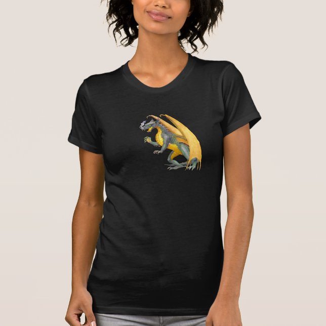 Brand Breathing Dragon Dam Mörk T-Shirt (Framsida)