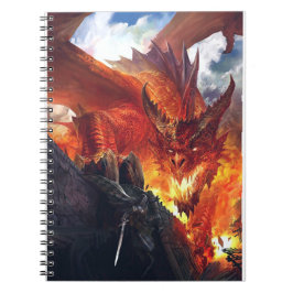 Brand Breathing Dragon Fantasy Anteckningsbok