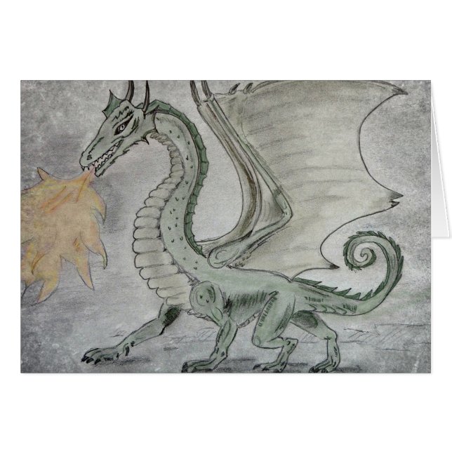 Brand Breathing Dragon Hälsningskort (Framsidan Horizontal)