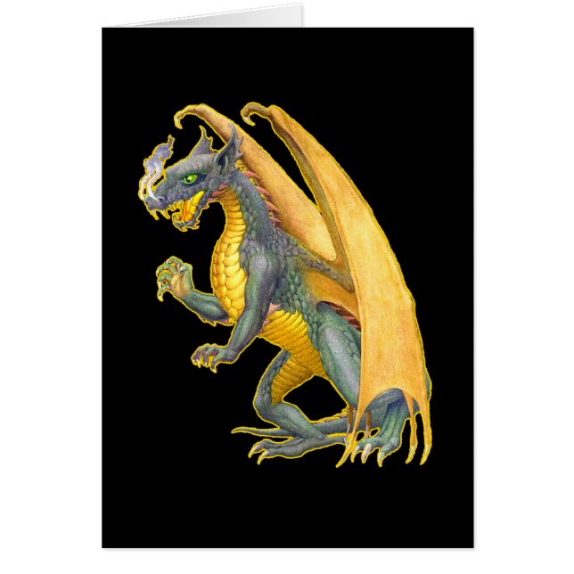 Brand Breathing Dragon Hälsningskort (Framsidan)