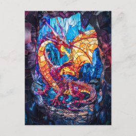 Brand Breathing Dragon i Cave Vykort