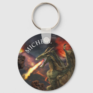 Brand Breathing Dragon Magic Fantasy  Nyckelring
