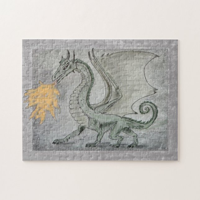 Brand Breathing Dragon Pussel (Horisontell)