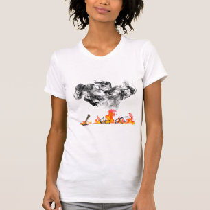 Brand Breathing Dragon rökte din enhörning T Shirt