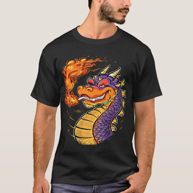 Brand Breathing Dragon T Shirt (Framsida)