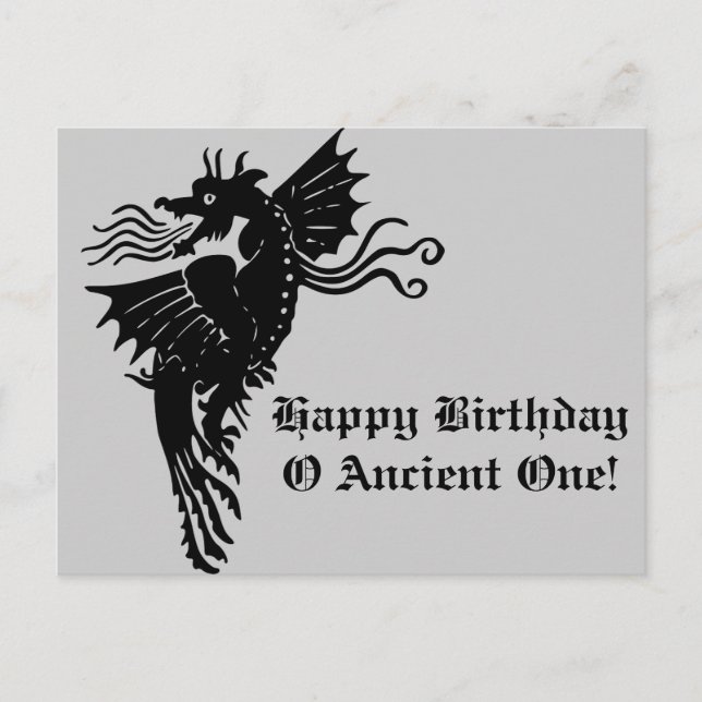 Brand Breathing Dragon Vykort (Framsida)