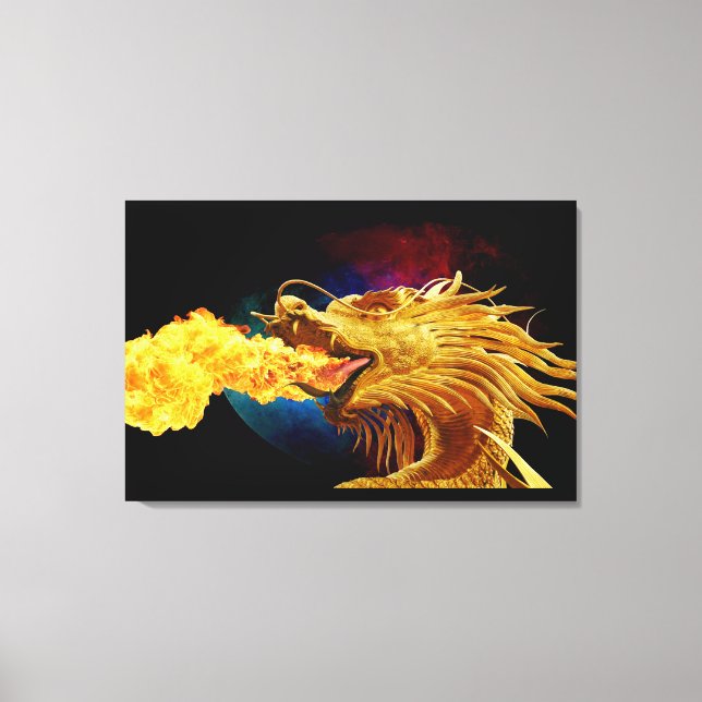 Brand Brething Dragon 3 Biet Art Wall Canvas (Framsida)